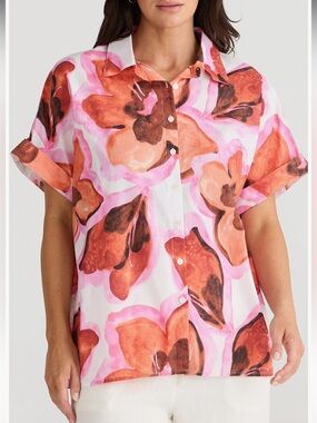 Brave + True Alice Floral Print Shirt NWT